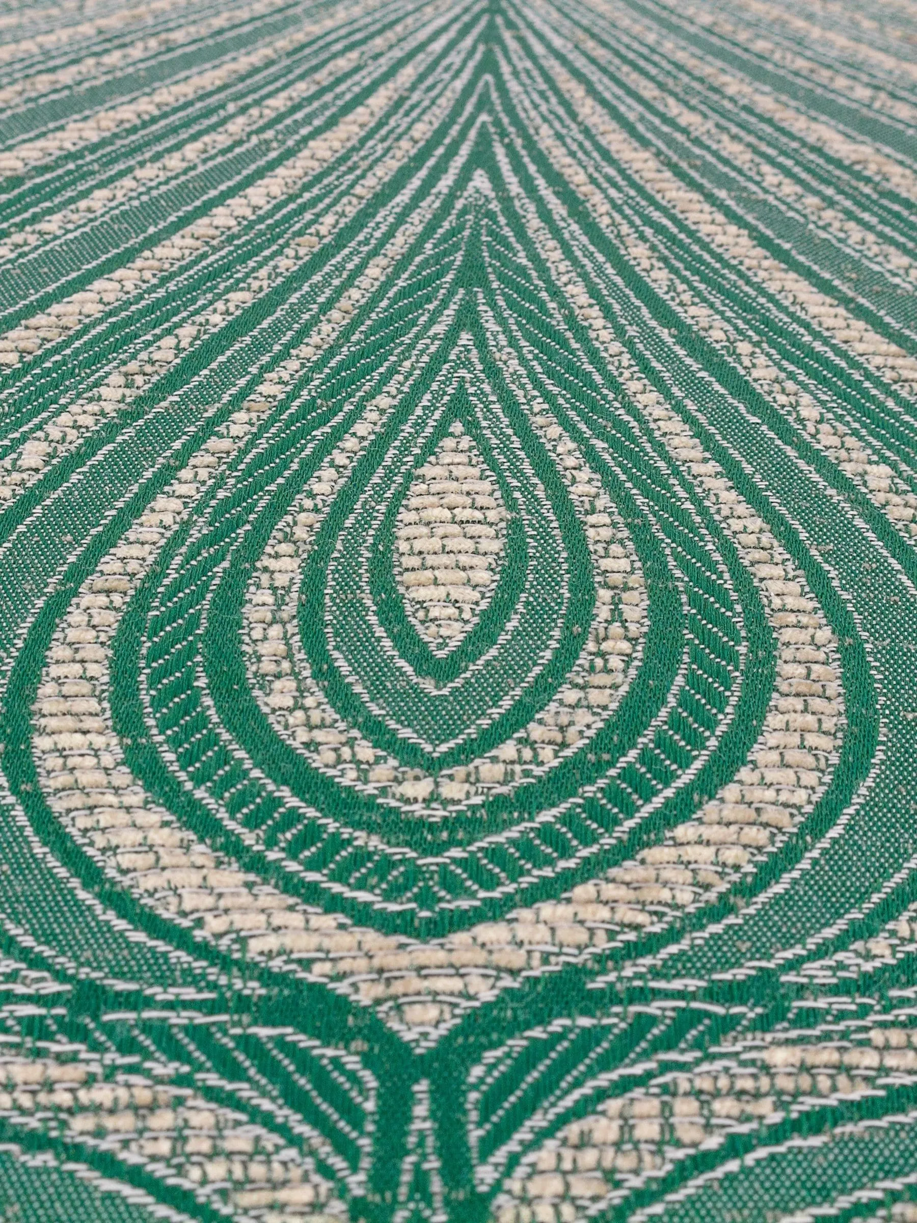 Riva Paoletti Emerald Gatsby Jacquard Eyelet Cushion